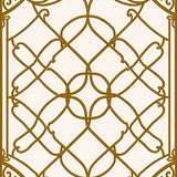 Graceful Trellis with Interlocking Floral and Scroll (Gold) - ODIKA