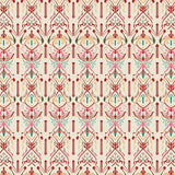 Boho Trellis with Delicate Southwest Inspired Motifs (Red)