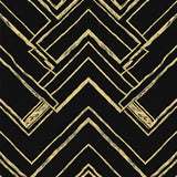 Chevron Herringbone Zigzag Modern Stylish Accent(Black)
