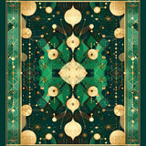 Circular Sector Anti Slip Absorbent Natural Beige with Tan Accents(Green)