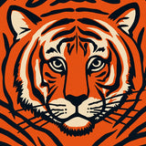 Bengal Tiger Inspired Artistic Design(Orange)