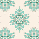 Botanical Garden Heirloom Faded Medallion Elegant Embroidery (Teal) - ODIKA