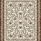 Classic Interlocking Scrollwork with Earth Tone Accents(Brown)