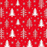 Whimsical Holiday Tree with Scattered Starburst Details(Red)