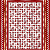 Interlocking Snowflake Trellis with Accents(Red)