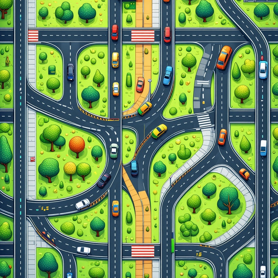 Colorful City Life Playroom Educational(Green) - ODIKA