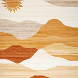 Desert Sunset Beige Geometric Echoes Ultra Area(Beige)