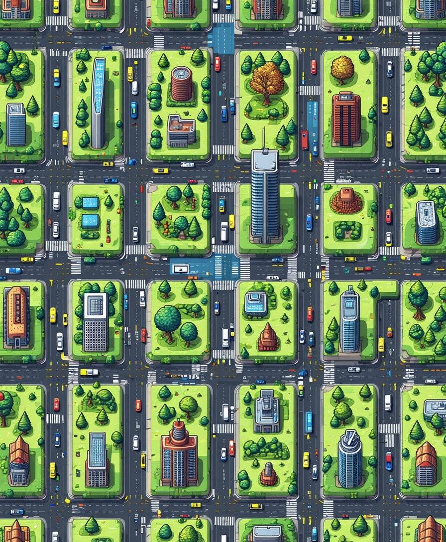 Interactive Cartoon City Play for(Gray) - ODIKA