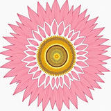 Charming Sunburst Floral Elegance Accent(Pink)