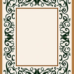 Mediterranean Vine Scroll Framed Border Transitional Elegant (Brown) - ODIKA