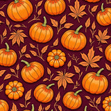 Harvest Moon Pumpkin Patch with Golden Autumn Foliage Non Slip Area(Orange)
