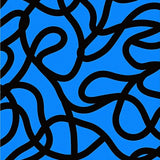 Abstract Charcoal Wave Ripple Design with Flowing Curves(Blue)