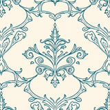 Damask Scrollwork Elegant French Provincial Design (Ivory) - ODIKA