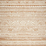 Boho Chic Area Brown Beige Geometric Patterned(Brown)