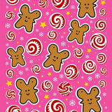Whimsical Gingerbread Wonderland with Peppermint Swirls and Motifs(Pink)