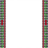 Heritage Gingham Check with Stylized Pine and Berry Border(Black)