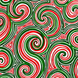 Holiday Swirl Semi Circle with Twisted Stripe Design(Red)