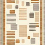 Beige Abstract Animal Inspired Runner(Beige)