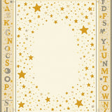 Starlit Alphabet Circle Area with Cosmic Letters and Beige Accents(Beige)