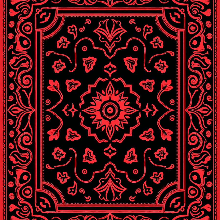 Botanical Paisley Jewel Toned Exquisite Masterwork (Black) - ODIKA