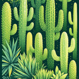 Contemporary Cactus Artful Display(Green)