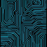 Cyberpunk Gaming Floor with Futuristic Circuit Motifs(Blue)