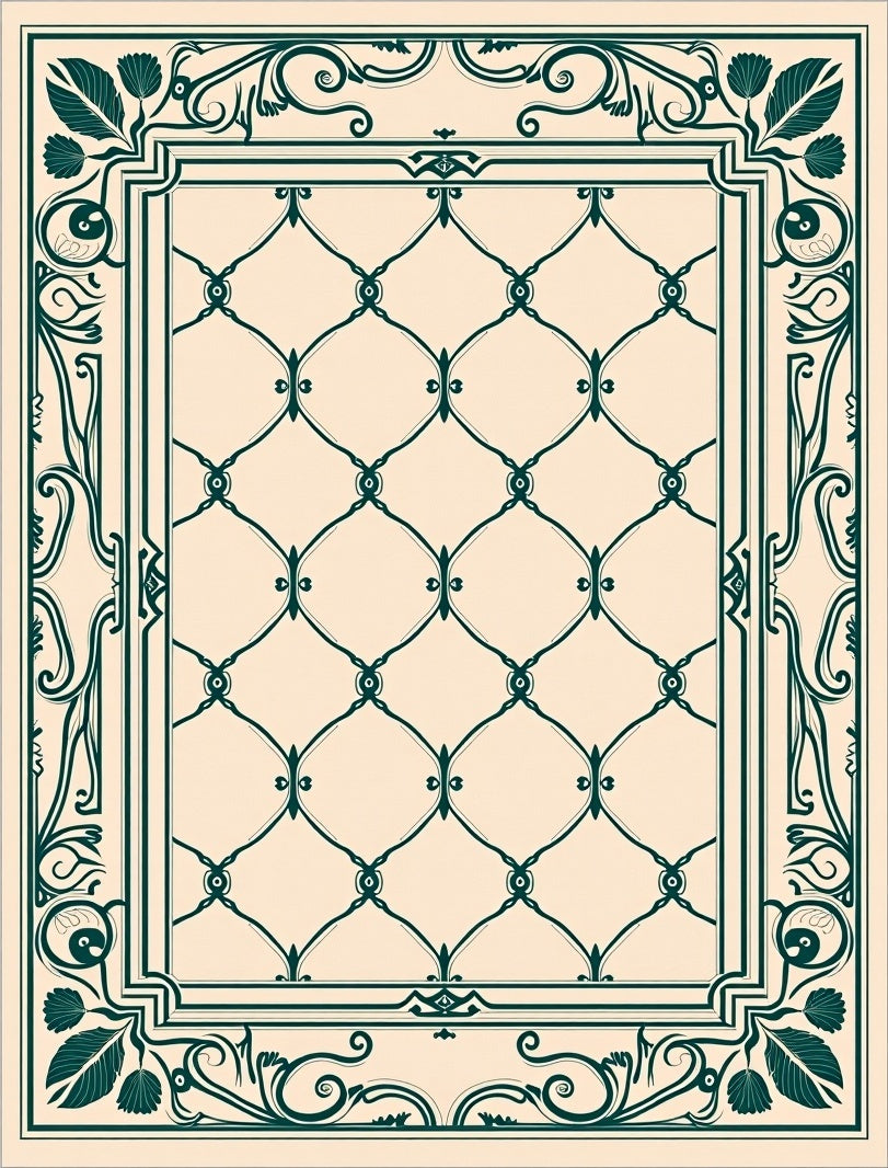 Art Inspired Latticework with Delicate Ornamental Details (Ivory) - ODIKA