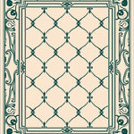 Art Inspired Latticework with Delicate Ornamental Details (Ivory) - ODIKA