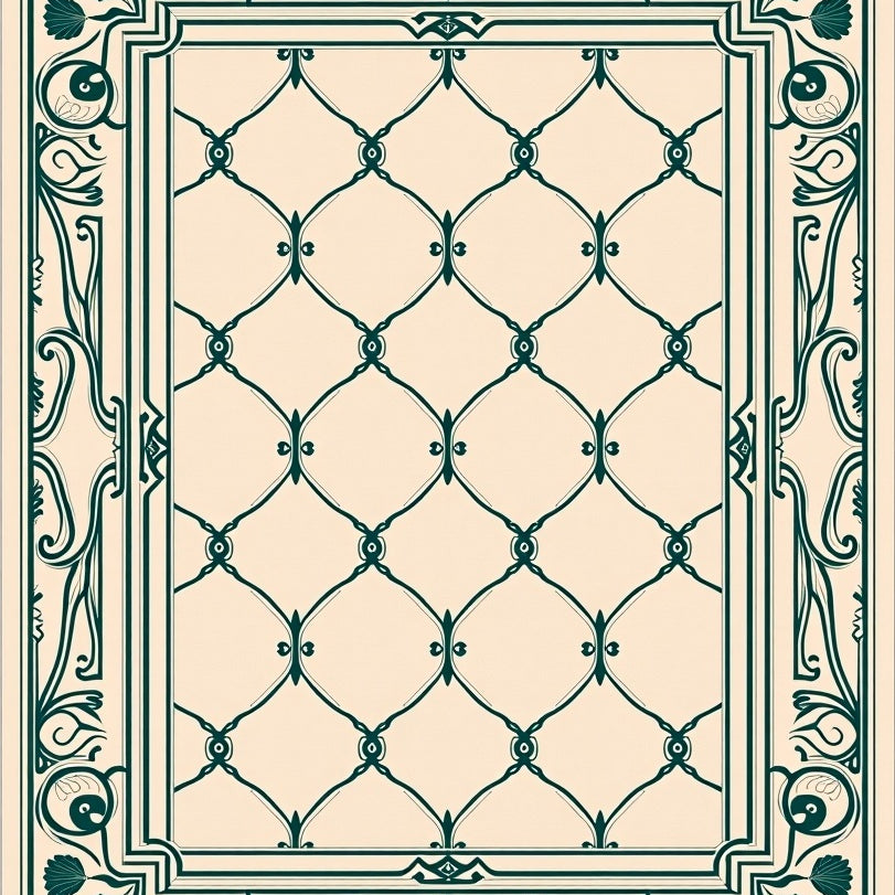 Art Inspired Latticework with Delicate Ornamental Details (Ivory) - ODIKA