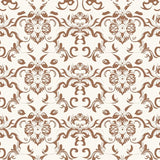 Elegant Swirl Motif Featuring Delicate Tracery(Brown)
