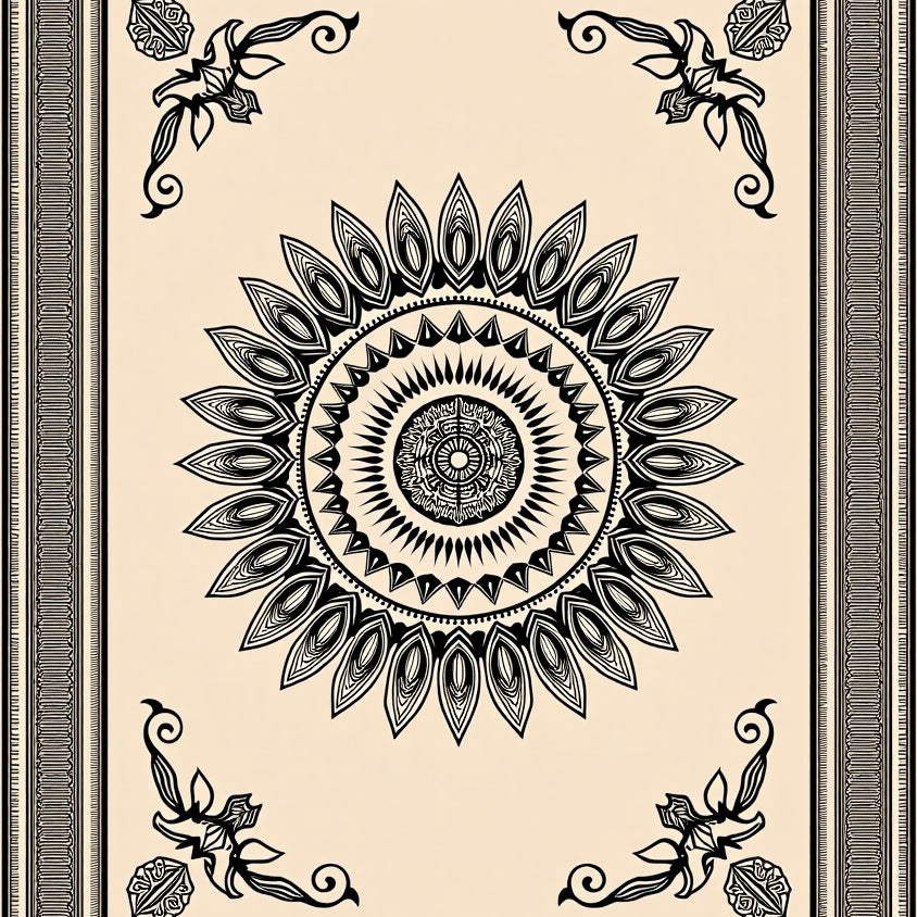 Traditional Symmetrical Artisan Handwoven (Beige) - ODIKA