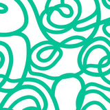 Ombre Ripple Flow Interlocking Waves Modern Minimalist Motif (Green)