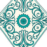 Elegant Damask Swirl Medallion(Turquoise)