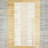 Grey and Gold Carpet Chic Modern Design for Indoor Spaces(Gray)