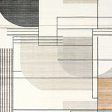 Chic Abstract Area Modern Beige Tones with Geometric Flair(Beige)
