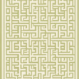 Courtyard Collection Serene Beige Sage Green Lattice Indoor(Beige)