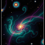 Astral Journey Cosmic Nebula Heavenly Bodies Interstellar Voyage (Black)