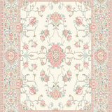 Educational Children with Floral Motifs and Pastel Colors(Ivory)