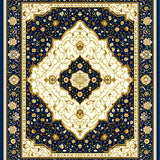 Abstract Geometric Faux Wool for Kitchen(Blue)