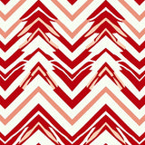 Elegant Chevron Design Featuring Symmetrical Festive Motifs(Red)