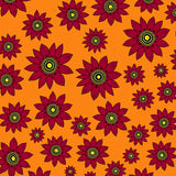 Poinsettia Bloom Doormat Floral Design(Orange)