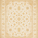 Traditional Beige with Weathered Floral Medallions and Ornate Borders(Beige)