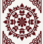 Blossom Medallion Faded Artisan (Maroon) - ODIKA