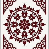 Blossom Medallion Faded Artisan (Maroon) - ODIKA
