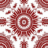 Nordic Starburst And Reindeer Scandi Inspired Holiday Design(Red)