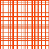 Retro Grid Plaid Interlock Abstract Minimalist Design(Orange)