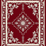 Baroque Garden Lattice with Ornate Blooming Vines (Red) - ODIKA