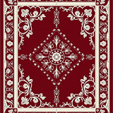 Baroque Garden Lattice with Ornate Blooming Vines (Red) - ODIKA