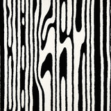 Wild Stripe with Expressive Black Graphic Lines Art(Black)