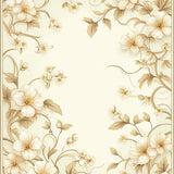 Ivory Garden Motif for Living Space Charm(Beige)